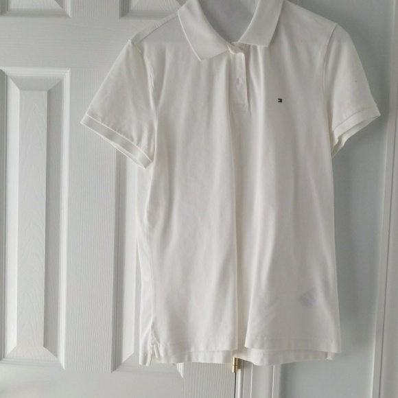 tommy hilfiger white short sleeve shirt